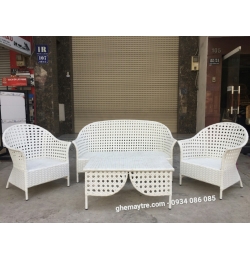 Bàn ghế sofa giả mây BV823