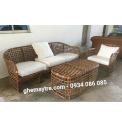 Bàn ghế sofa mây BV821