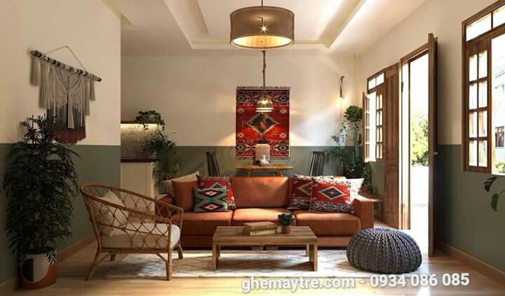 
								Đèn mây tre BV807