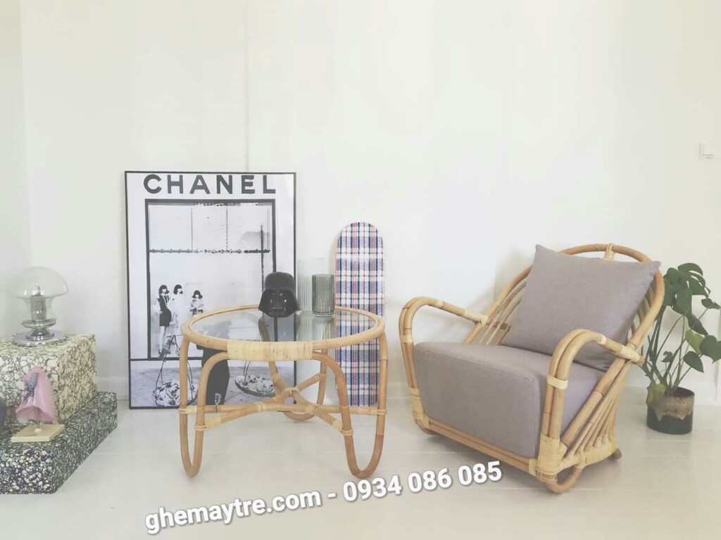 
								Bàn ghế mây tự nhiên BV840